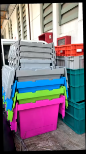 Super Plast ลังซ้อน ลังพลาสติกทึบ พับได้ รับน้ำหนักได้ 100 kg สำหรับใส่วัตถุดิบต่างๆ พลาสติกแข็งแรง ทนทาน รุ่น T2008