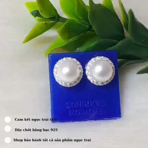 Hoa Tai Ngọc Trai Cao Cấp Một Vòng Xoàn