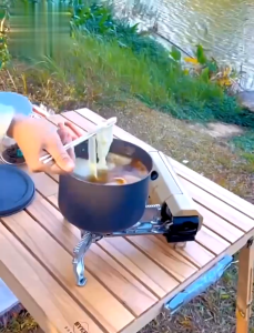 Camping Cassette Stove Portable Folding Outdoor Butane Stove Windproof Picnic Burner