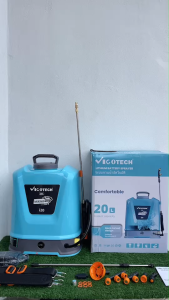 เครื่องพ่นยาปั๊มคู่แบตเตอรี่ 16 บาร์ ระบบกวนน้ำอัตโนมัติ 20 ลิตร I20-BY-VIGOTECH รุ่นใหม่หน้าจอดิจิตอล