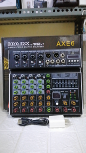 IMIX AXE 6 MIXER WITH EQUALIZER BY TRIDENT 7-BAND STEREO GRAPHIC EQUALIZER