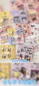Cute Cartoon 100 Pieces Boxed Notebook Kuromi Stickers Creative Childrens Notebook Stickers pvc Cuckoo Card Sticker Set