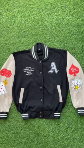 Jaket Baseball Anak Custom Inisial Nama Huruf A-R-S-K Varsity Anak-Jaket Anak Kekinian-Sweater Anak