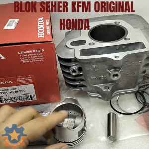 BLOK SEHER SET KFM HONDA SUPRA FIT NEW  FIT S LEGENDA REVO LAMA KUALITAS ORISINIL AHM RING PISTON