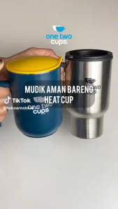 COD One Two Cups Gelas Insulasi Stainless Steel Heated Mug 12V 450ml - Teko Pemanas Air Listrik Di Mobil / Teko Pemanas Air Listrik Portable / Mug Elektrik Mobil / Teko Listrik Di Mobil / Gelas Pemanas Mobil Murah / Thermos Mobil