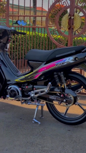 Striping stiker polet list motor F1Z R 1997 Non Kopling FULLSET Hitam Pink list body standar kualitas termurah Depot Sticker