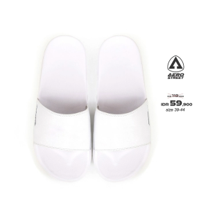 Aerostreet 39-44 Axel Putih Putih - Sandal Selop Pria Wanita BABAA