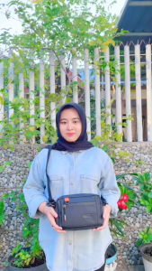 Tas Slingbag Model 3in1 PEGE Bavel Selempang Pria Waterproof Antiair Slempang Pouch Handbag Polos Casual - PG 9012