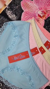 Combo 10 Quần Lót Cotton Viền Ren Dễ Thương Co Giẵn Thoáng Mát Thấm Hút Mồ Hôi Size: 40 - 55 KG [62145]- Đồ Lót Quỳnh Nhi