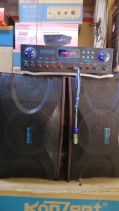 Speaker System Home vision HV-1080/ HV-208/ HV-6300/HV880 700Watts x2 Karaoke with USB/Bluetooth microphone