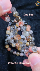 Premium Grade Duo Bao Colorful Hematoid Bracelet