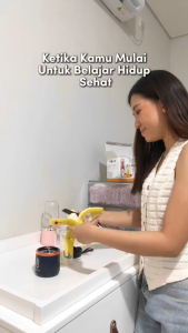 KLEVO MIXXO BLENDER JUICER PORTABLE 6 Mata Pisau Juice Cup Mini 400ML Blender Buah Dishwasher Safe Mixxo Blender Warna Biru Dan Pink - Lazada