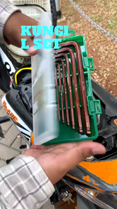 9Pcs Kunci L Set Panjang Ballpoint Hex Key HRC62 S2 Kekerasan Tinggi