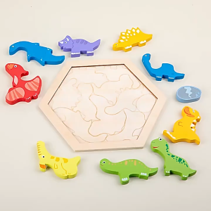 MAINAN EDUKASI ANAK PUZZLE JIGSAW 3D HEXAGON ANEKA MOTIF