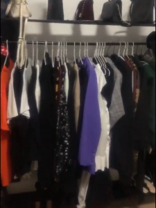 【Ready Stock SG】Floor Rack Coat Adjustable Rack Drying Clothes Floor Standing Clothes Hanging Storage Simple Furniture Telescopic Mobile Rail Closet Wardrobe