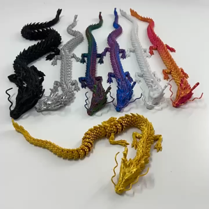 3D Printed Chinese Dragon 30CM Movable Joint Dragons Rotatable Articulated Creative Toys Ornament