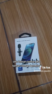 Microphone Wireless Clip Jack 3.5mm / Clip On Mic Wireless Noice Reduction Vlogging Singing / TaffSTUDIO K35 Pro / Mikrofon Studio Live