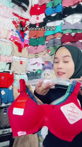 3Pcs Bra Bh Sorex 17227 Pakaian Dalam Bh Busa Sorex Soft Tanpa Kawat Dengan 2 Kait