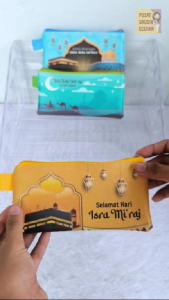 Dompet Panjang Isra Miraj Wallet Suvenir Kegiatan Islami Rasulullah SAW