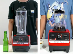 2 in 1 Ice Blender 4500W Juicer High Power Food Processing Machine Ice Milkshake Fruit Electric Blender Bean Juice Machine Powder Grinder