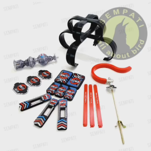 SEMPATI Mahkota Racing Fullset Ebod Jaya Mahkota Sangkar Kandang Bulat Burung Murai Batu Full Set Gantungan Lipat Pion Variasi Plat Stiker Tebok Mahkota Cakaran Cakram Sangkar Burung