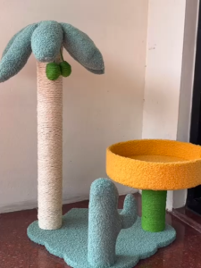 Mainan Tiang Kucing Pohon Ijo Tiang Garukan Cat Condo Bermain Kucing Pet Mainan Hewan Peliharaan