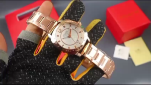 JAM TANGAN WANITA 2024 KASUAL TANGGAL AKTIF RANTAI BESI ANTI KARAT BONUS BOX BISA COD