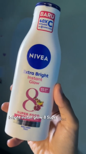 [BPOM] NIVEA Extra Bright Night Nourish Super Food Whitening Body Serum Lotion Vitamin E for Skin 180ml