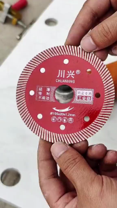 Diamond Saw Blade Wheel Turbo Net Batik Mata Pisau Potong Granit Keramik Porselen Cakram 1.2mm 4"