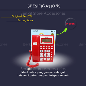 Sahitel S57 Single Line Telephone - Merah