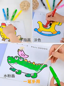 Crayon Grasp Mata Sedang Original 12/36/48 Warna Water Soluable Crayon Krayon Mewarnai