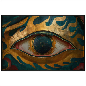 Tranh phong thủy đôi mắt tranh treo tường dán tường trang trí phòng khách quán cafe. CGI-691