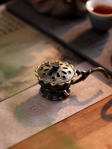 Đỉnh Sen Cầm Đốt Nhang - Lư Xông Trầm Hợp Kim Cao Cấp