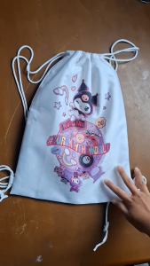 Tas Serut - Stringbag Cewek Florynqueen Lucu Canvas Tebal | Devva.id