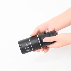 กล้องโทรทรรศน์ Day & การมองเห็นได้ในเวลากลางคืน 40x60 HD กล้องส่องแบบมองข้างเดียวการล่าสัตว์ตั้งแคมป์เดินป่ากลางแจ้ง (สีดำ)