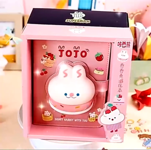 {พร้อมส่ง}4ลาย สมุดไดอารี่สกุชชี่ สมุดโน้ตบุ๊กลายการ์ตูน3Dจดบันทึกโน๊ตหนังสือลายน่ารัก กระดาษ100แผ่น