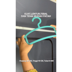 Hanger baju 6 pcs plastik simple tebal tidak mudah patah