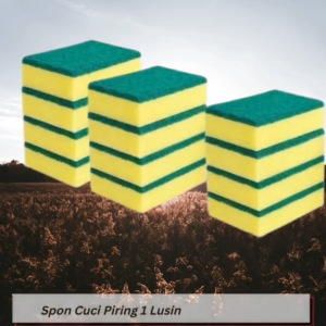 Sabut Spon / Spons Busa Cuci Piring / Sponge Hijau Kuning Wajan Serbaguna