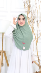 Jilbab Instan Amanda pad Bahan Jersey Jaguar By Hasanah