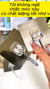 Móc dán tường siêu dính chịu lực 3 kg móc dán tường vỉ 3 cái