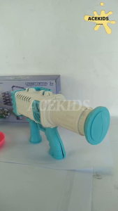 Mainan Anak Bubble Gun Bazoka 25 Hole Rocket Launcher Gelembung Sabun Tembakan Balon