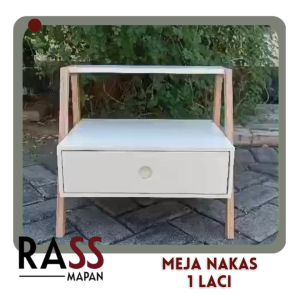 Meja Nakas Kayu Console 1 Laci ASLI KOREA Furniture Minimalis
