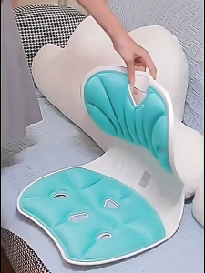 เบาะรองนั่งป้องกันเอวเก้าอี้ที่นั่งปรับตำแหน่งนั่งเก้าอี้เด็กนั่งประจำสำนักงานไม่เจ็บสิ่งประดิษฐ์วิเศษสำหรับผู้หญิงกลีบดอกไม้ที่สวยงาม