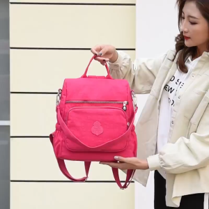 Women's Waterproof Backpack: A Large Capacity Nylon Rucksack & Shoulder Bag