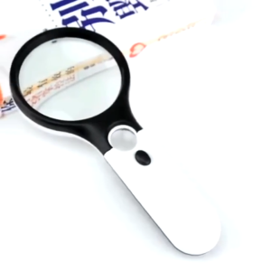 2in1 Pembesar Dengan Lampu 3 LED Membaca Magnifying Glass Magnifier Handheld