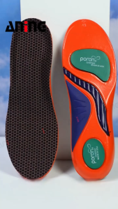 Poron แผ่นรองฝ่าเท้าแบบแบนดูดซับแรงกระแทกบรรเทาอาการปวดส้นเท้ากันกระแทกสำหรับผู้ชายและผู้หญิง 1 คู่