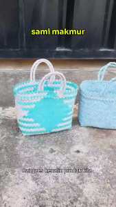 Tas Anyaman Plastik Size S / Small Untuk Hampers Souvenir Belanja Pasar Parcel Bingkisan Lebaran