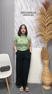 SHINE FASHION - MIRABEL TOP PITA COQUETTE ROMPI / ROMPI PITA TIGA DIMENSI MANIS KOREAN STYLE -PN