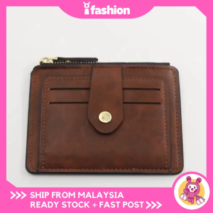 iFASHION 1466 Purse Soft Leather Mini Womens Card Holder Credit ID Card Holders Zipper Slim Wallet Case Coin