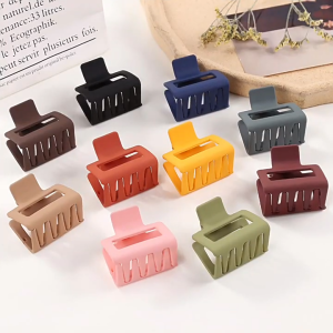 Jepitan Rambut Model Kotak 5Cm Polos Jedai Wanita Bahan Plastik Korean Hair Claw Clip Women Fashion